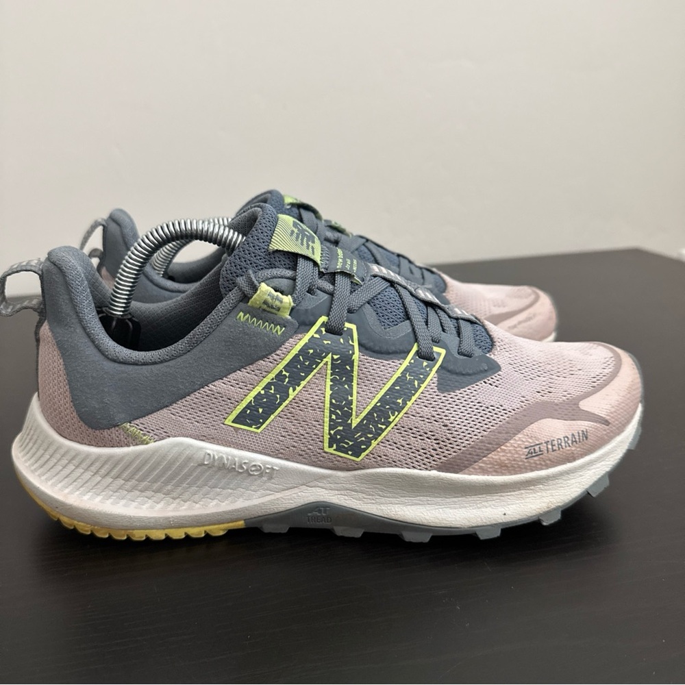 New Balance Pink and Gray Trail Shoes